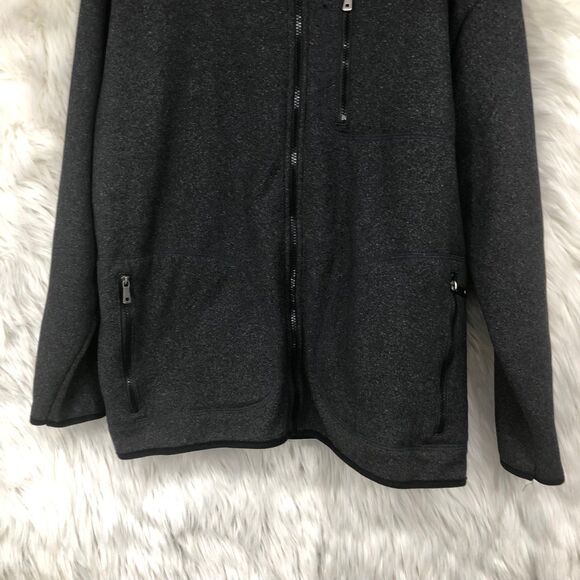 Men’s Blu Rock New York, Fleece Lined, Full Zip Hoodie Jacket with 3 Zip Pockets - Picture 4 of 8